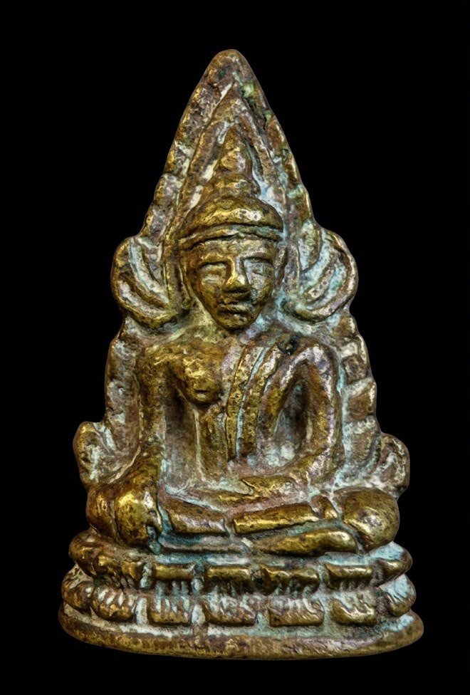 307502 พระพุทธชินราชอินโดจีน  วัดสุทัศน์พิมพ์ต้อ บัวขีด  ปี2485 โค๊ตนิยม  เนื้อโลหะผสม กทม.