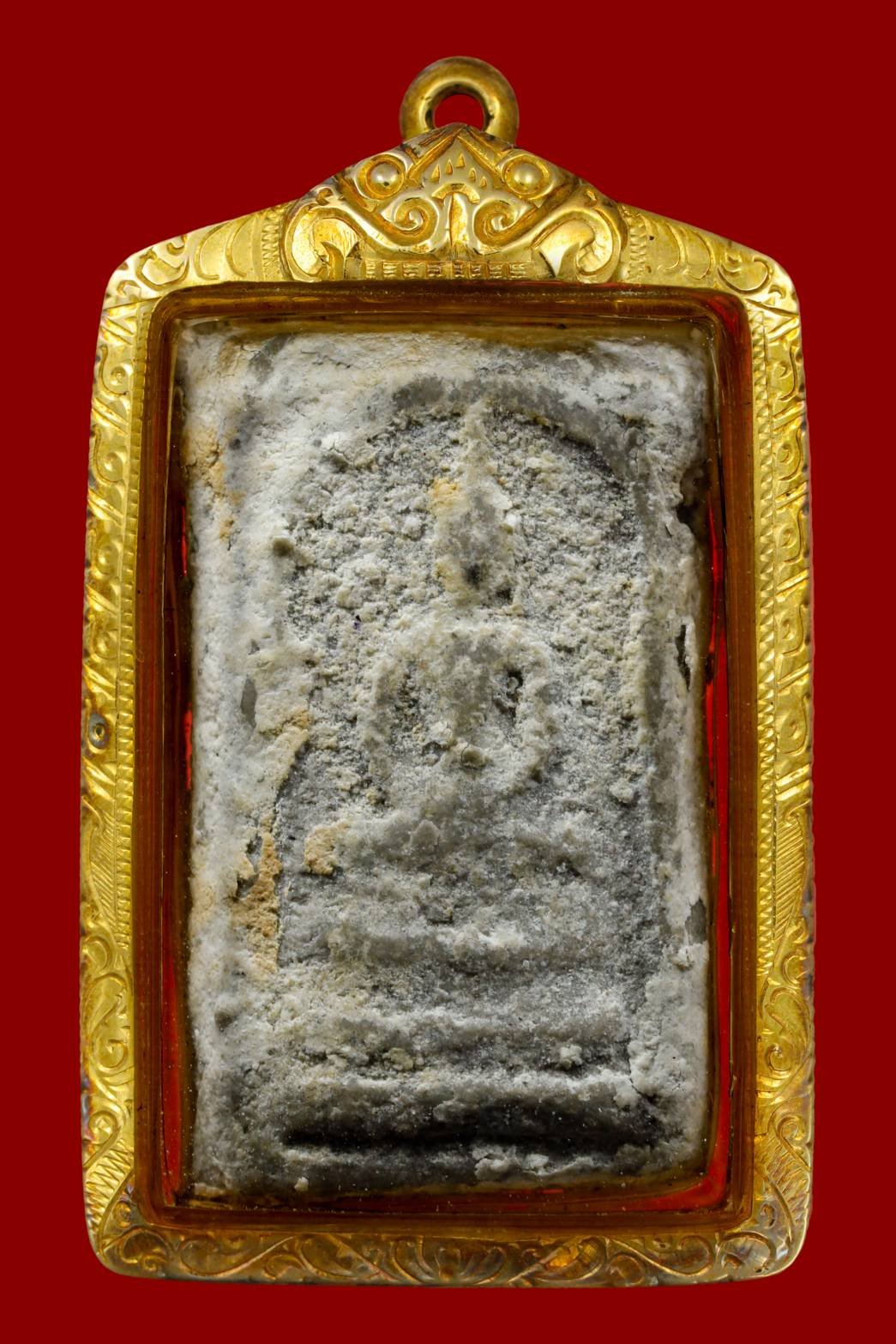 298405 พระวัดบึงพระยาสุเรนทร์ พิมพ์สมเด็จ ฐานแซม ประมาณ พ.ศ.2450-2460 วัดพระยาสุเรนทร์ กทม.