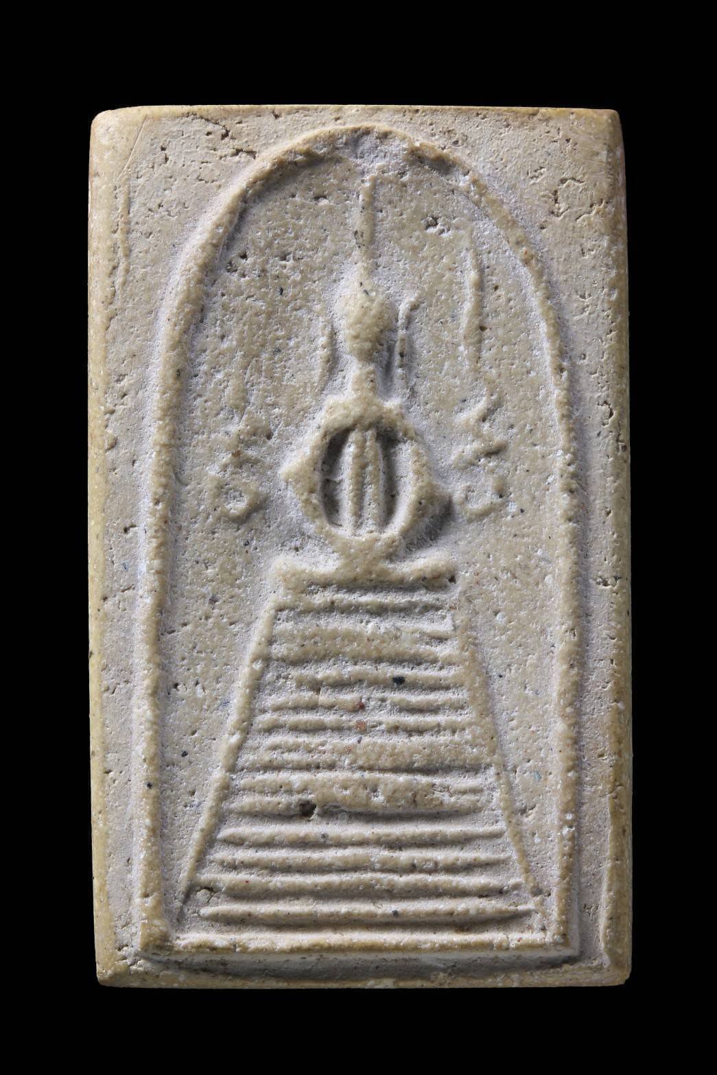  298484 พระพิมพ์สมเด็จหลวงปู่ภู รุ่นแซยิด พิมพ์แขนหักศอก เนื้อผง วัดอินทรวิหาร ปี 2470 จ.กรุงเทพฯ