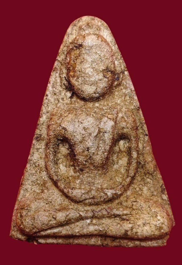 307247 พระกันผี พิมพ์ใหญ่  หลวงพ่อกวย เนื้อผง  ยุคต้น สร้างปี 2490-2500 วัดโฆสิตาราม (บ้านแค)  จ.ชัยนาท