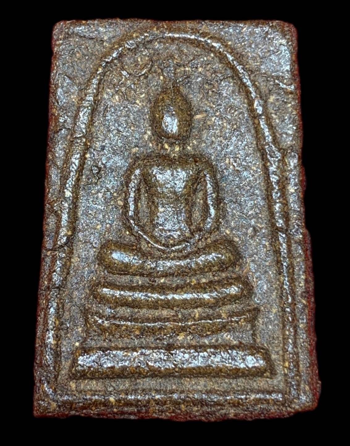 298657 พระสมเด็จชานหมาก  รุ่นเเรก หลวงพ่อรวย  ปาสาทิโก ปี2498  เนื้อชานหมาก วัดตะโก  จ.พระนครศรีอยุธยา