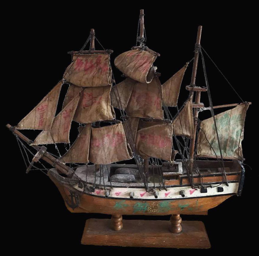 302472 เรือสำเภาจีนเล็ก  อาแปะโรงสี โง้วกิมโคย  ปีพ.ศ.2500-2515 วัดศาลเจ้า จ.ปทุมธานี 