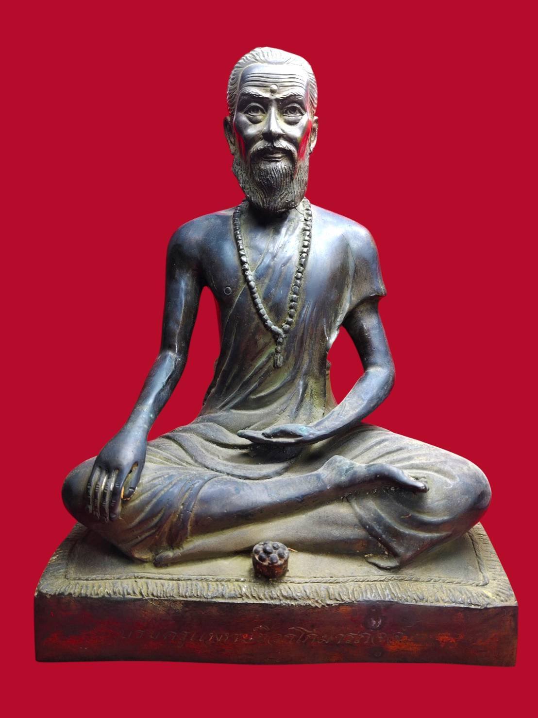 306343 รูปหล่อพ่อหมอชีวก  หลวงพ่อกวย เนื้อโลหะ  (องค์บูชา9นิ้ว)  พ.ศ. 2500 วัดโฆสิตาราม  (บ้านแค) จ.ชัยนาท  