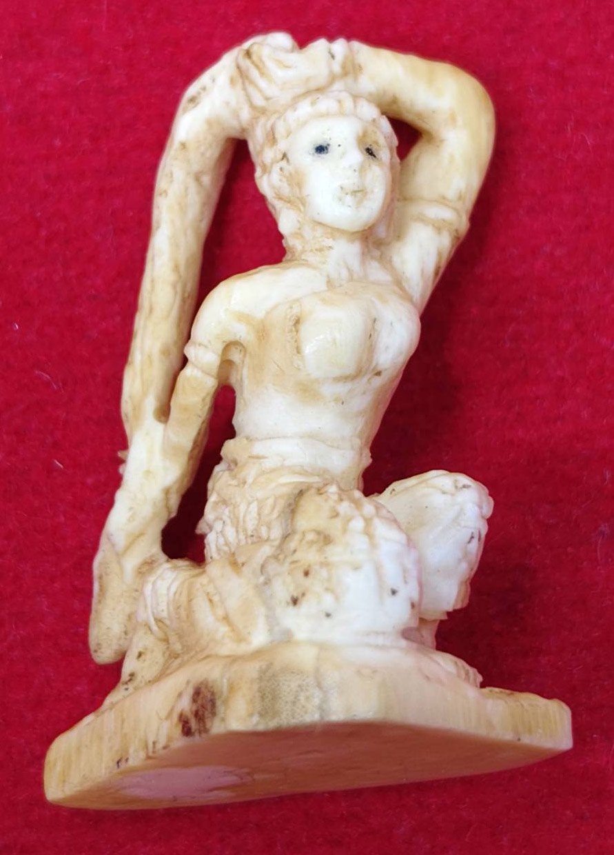 306432 พระแม่ธรณีงาแกะ  หลวงพ่อกวย เนื้องาช้าง  พุทธศักราช 2509  วัดโฆสิตาราม  (บ้านแค) จ.ชัยนาท 