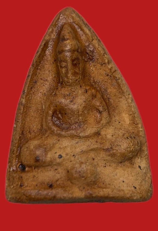 306493 คุณแม่บุญเรือน  วัดสัมพันธวงศ์  พิมพ์ พระโพธิ์จักร  ปี2499 เนื้อดิน กทม.