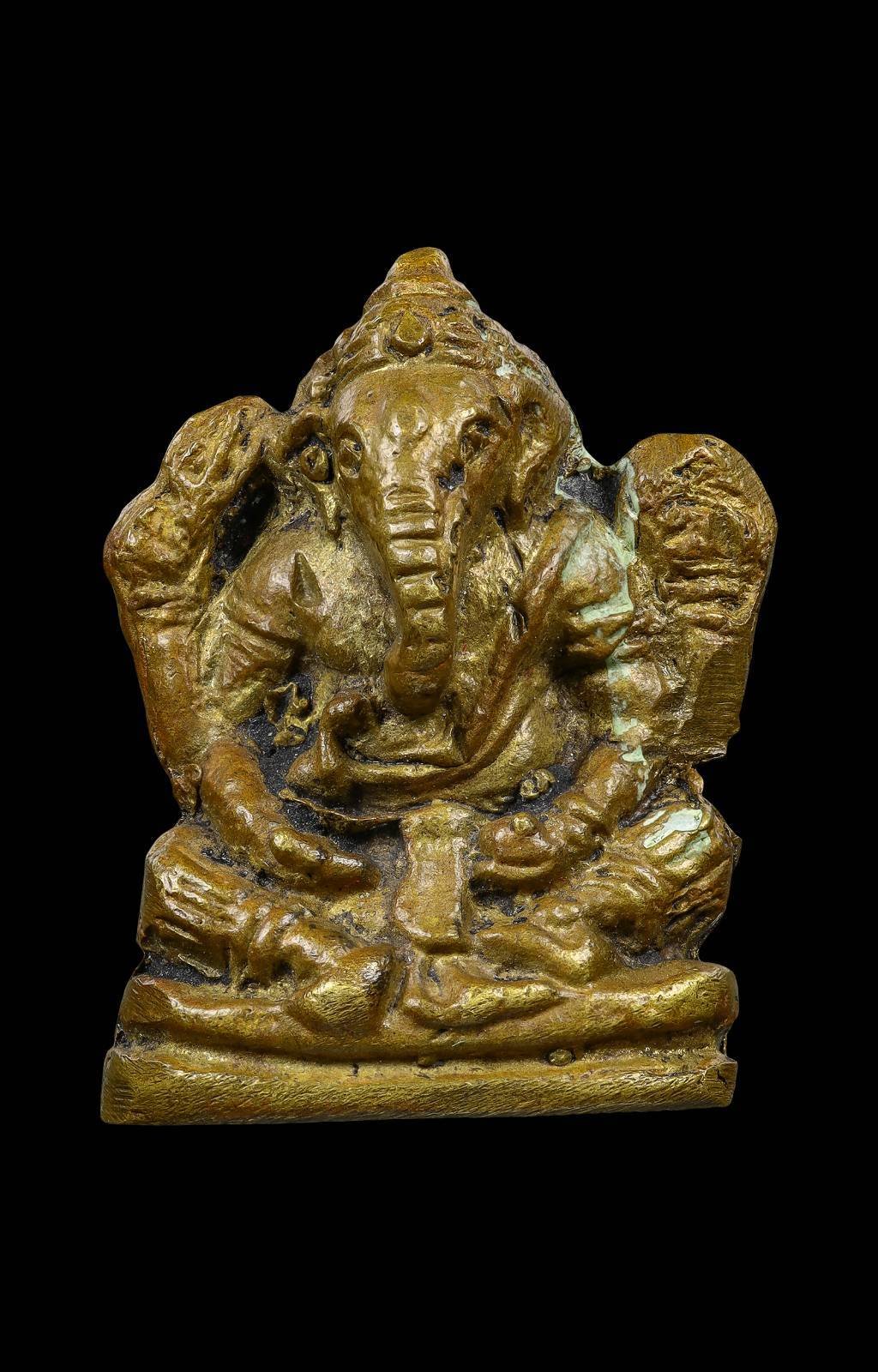 306599 พระพิฆเนศฯ  ท่านเจ้าคุณศรี(สนธิ์)  วัดสุทัศน์ฯ (พิมพ์ 4 กร)  ปี2485-2493  เนื้อโลหะผสม กทม.