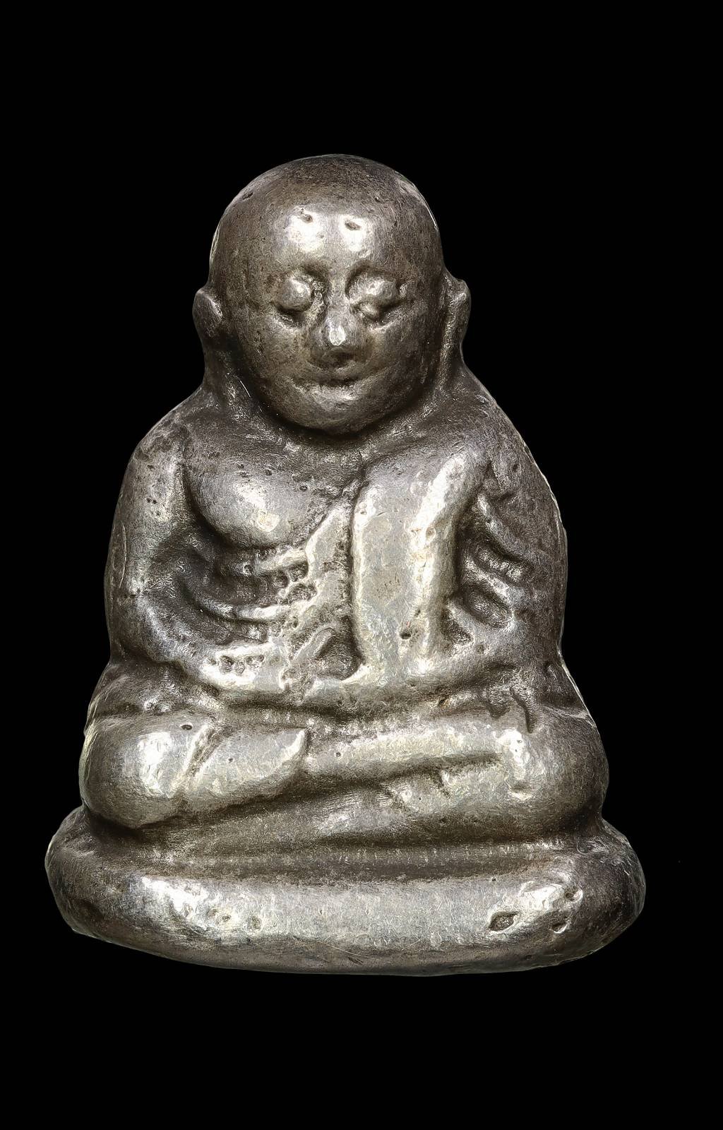 306641 รูปหล่อหลวงพ่อเงิน  วัดห้วยเขน ปี 2460  เนื้อเงินพดด้วง  จังหวัดพิจิตร