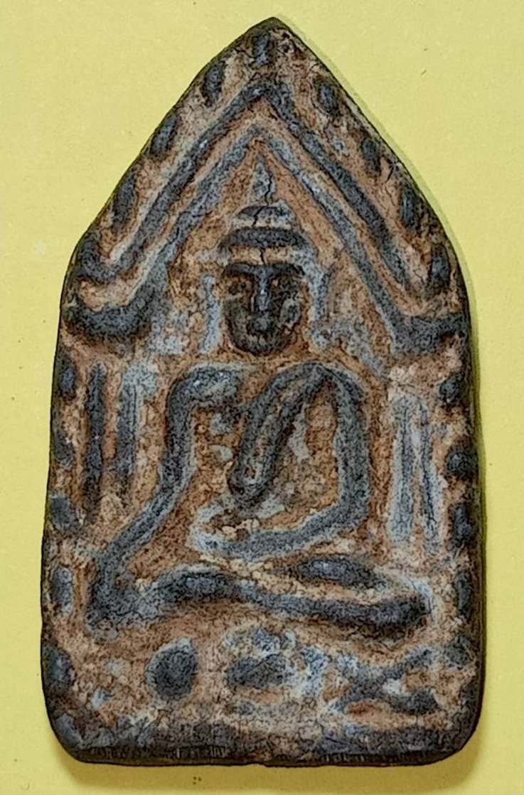 306659 พระขุนแผนกมารทอง 2หน้าหล่อ หลวงพ่อกวย ปี2490-2509  เนื้อชินเขียว วัดโฆสิตารา จ.ชัยนาท