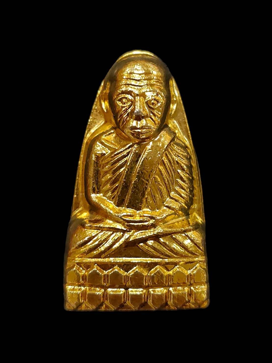 298831 หลวงปู่ทวด วัดช้างให้ ปี2508 พิมพ์หน้าลิง เนื้อทองเหลือง (กะไหล่ทอง) จ.ปัตตานี