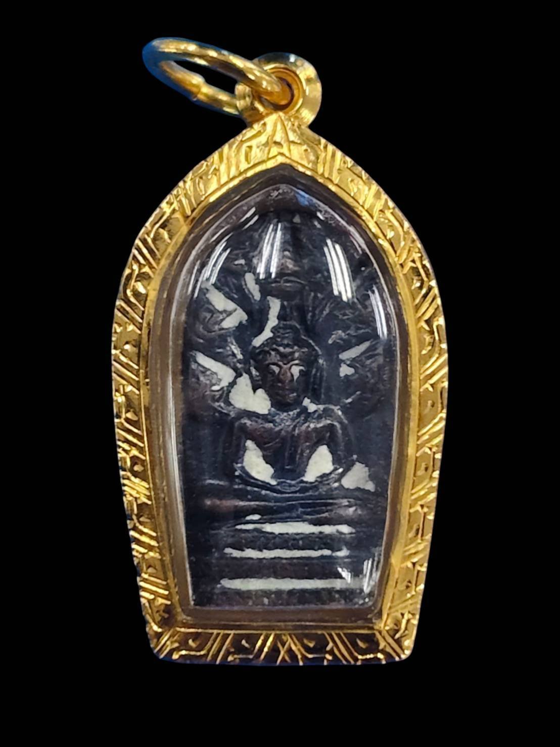 306778 พระนาคปรก วัดรัตนชัย(จีน) หลวงพ่อกวยปลุกเสก  พิธีจตุรพิธพรชัย  พุทธศักราช 2517-2518  เนื้อทองแดงรมดำ  จ.อยุธยา 