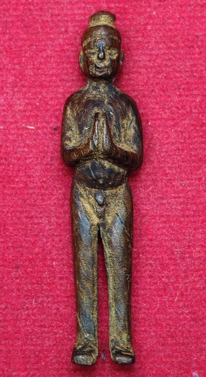 306781 กุมารทอง หลวงพ่อกวย  เนื้อไม้แกะ  พุทธศักราช 2509-2515  วัดโฆสิตาราม (บ้านแค)จ.ชัยนาท 