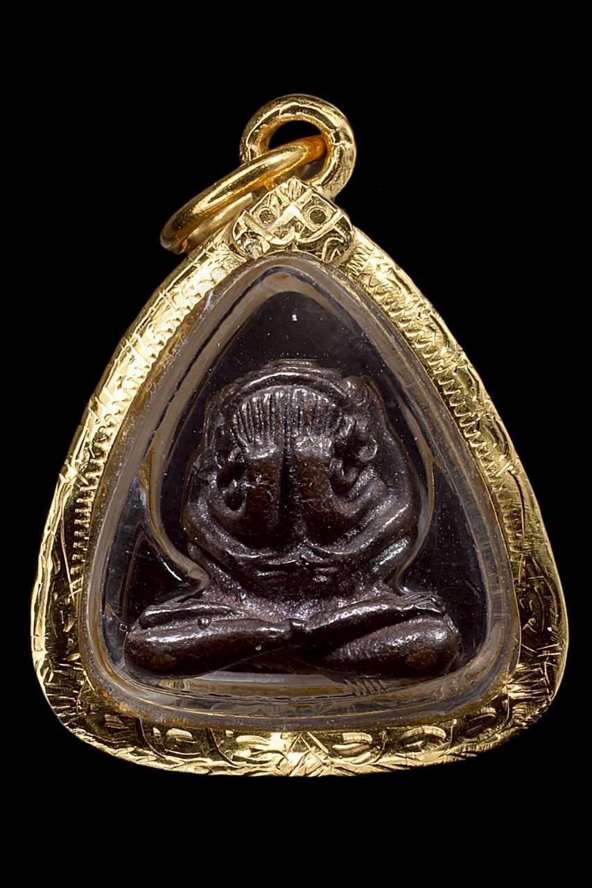 306786 พระปิดตาสารพัดดี  หลวงพ่อเกษม เขมโก  ปี2518 เนื้อนวะโลหะ  สุสานไตรลักษ์ จ.ลำปาง