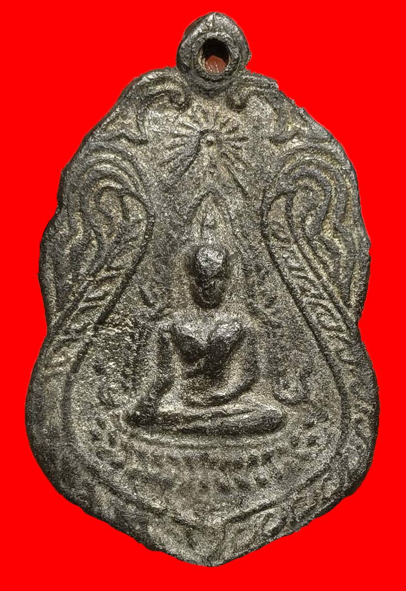 306825 เหรียญหล่อพระพุทธชินราช  วัดโพธาราม พ.ศ 2461  หลวงปู่ศุข วัดมะขามเฒ่าปลุกเสก  เนื้อชินตะกั่ว จังหวัดนครสวรรค์