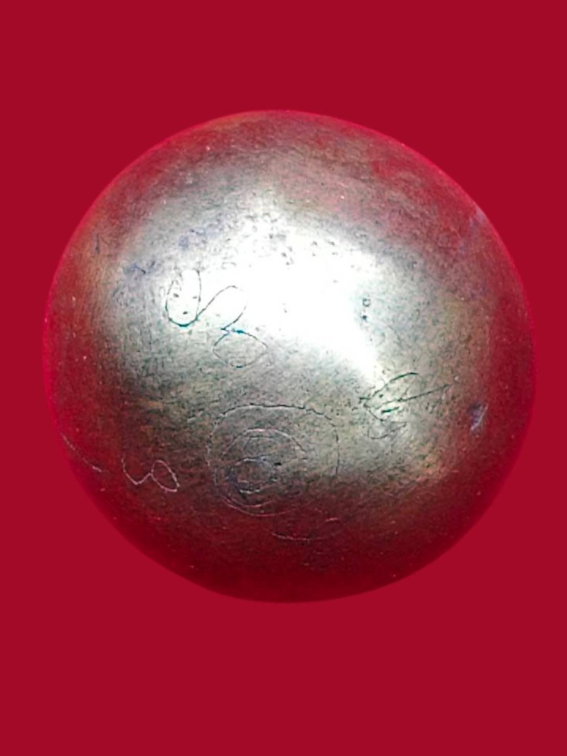 306950 ลูกอมเมฆสิทธิ์ หลวงพ่อทับ  พุทธศักราช 2455-2465  วัดอนงคงคารามวรวิหาร จ.กรุงเทพมหานคร 