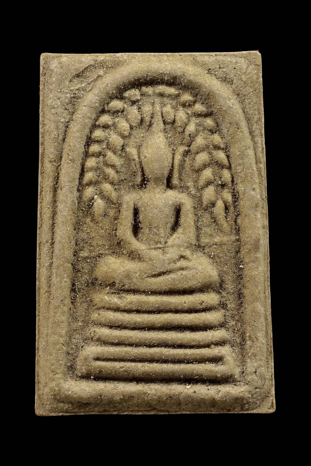  299054 สมเด็จปรกโพธิ์ย้อย เนื้อผงน้ำมัน หลวงพ่อกวย วัดโฆสิตาราม จ.ชัยนาท ปี 2512 