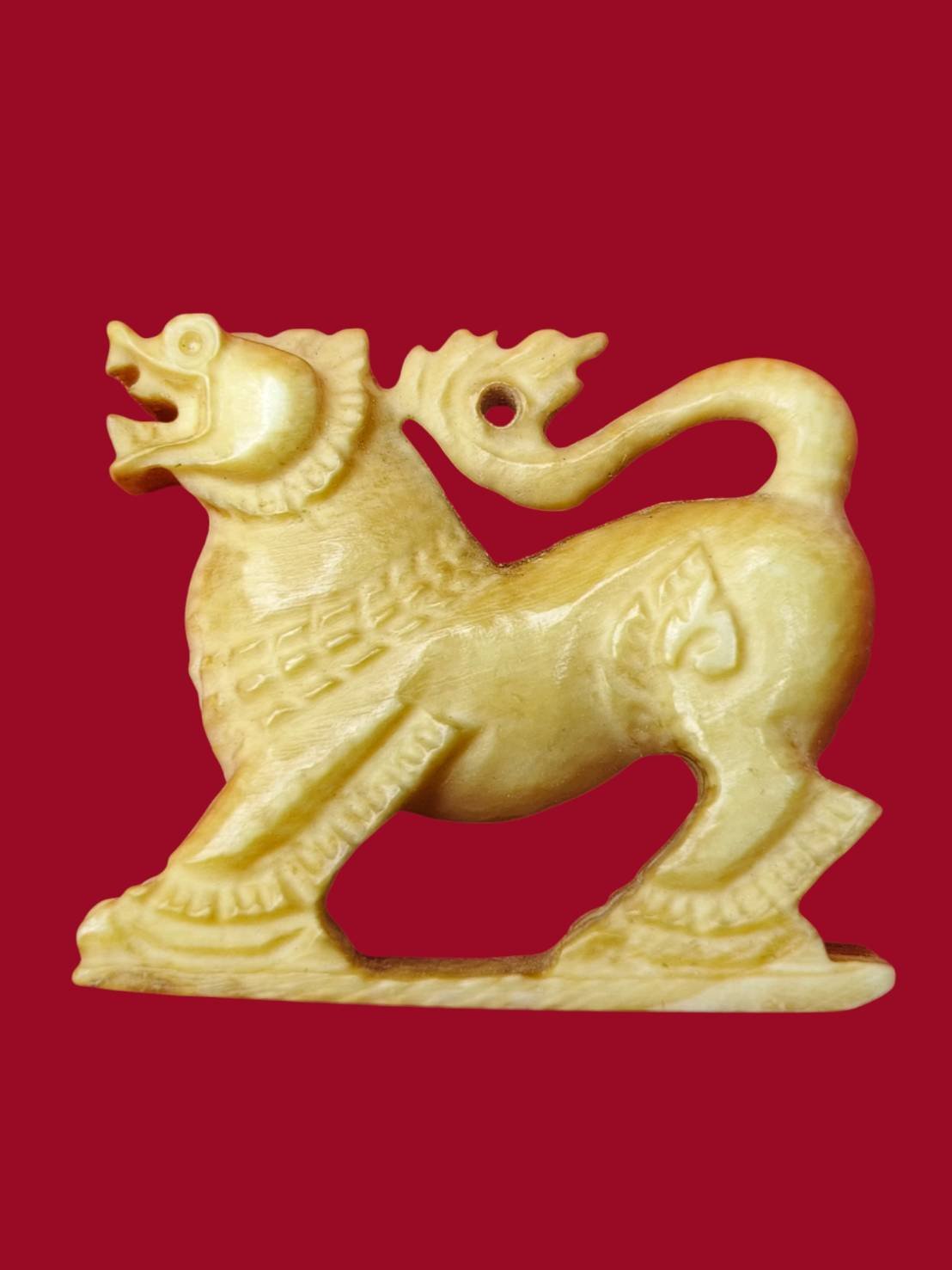 307098 สิงห์งาแกะ หลวงพ่อเดิม  วัดหนองโพ  (นิยม) เนื้องาช้าง  พุทธศักราช 2470-2477 จ.นครสวรรค์ 