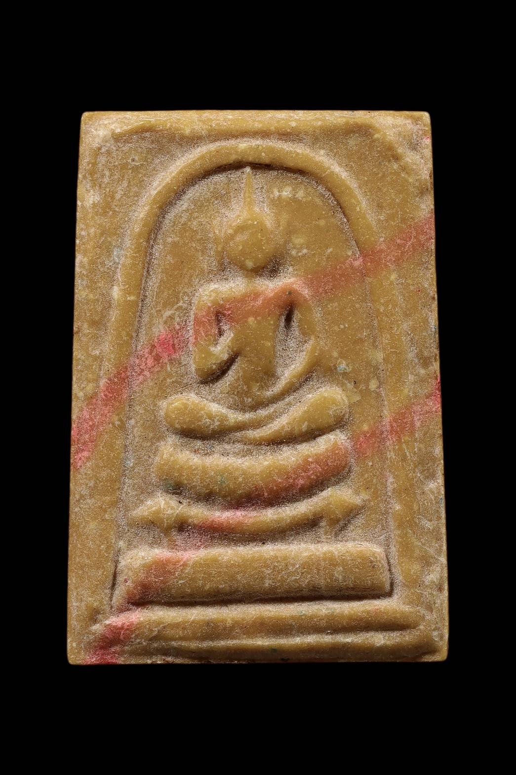 299084 พระสมเด็จสายรุ้ง พิมพ์พุทธกวัก เนื้อผงน้ำมัน ปี 2515 หลวงพ่อกวย วัดโฆสิตาราม จังหวัดชัยนาท