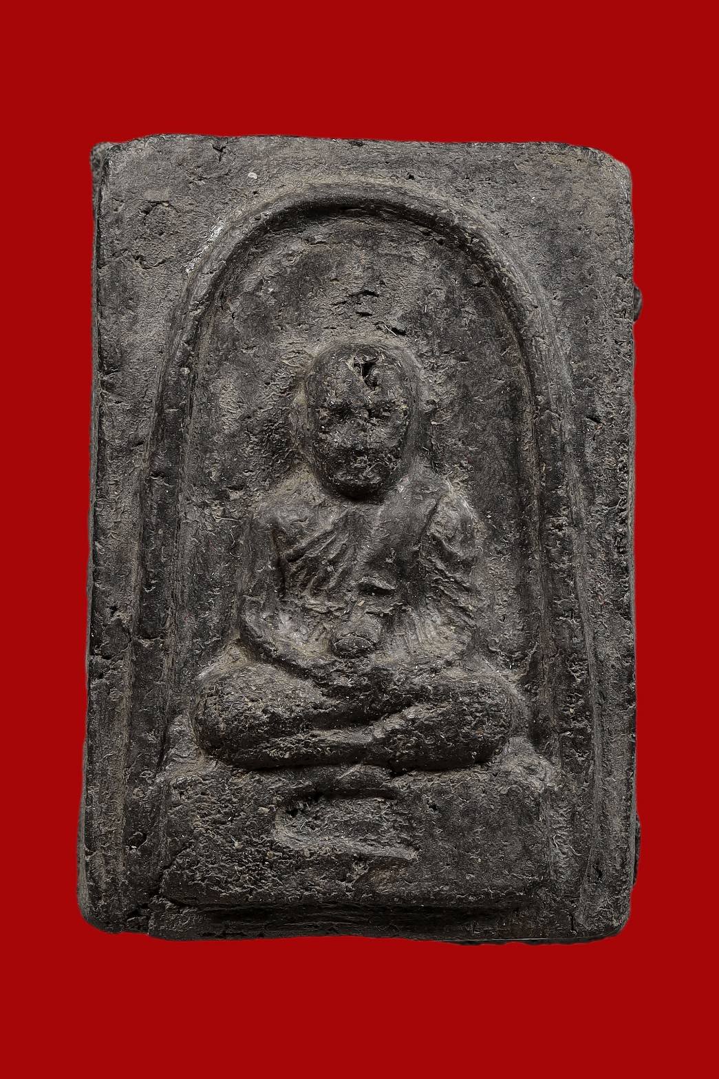 299085 หลวงปู่ทวดพิมพ์สี่เหลี่ยม ปี 2506 เนื้อผงดำ วัดประสาทบุญญาวาส จ.กทม.