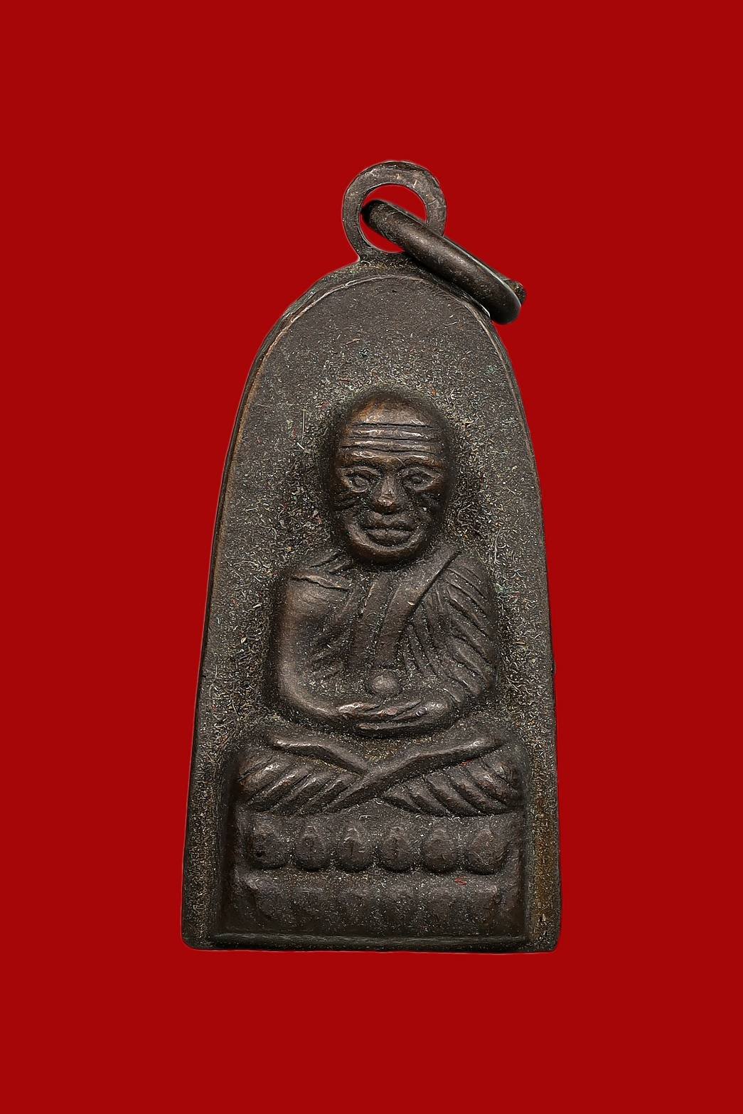 299087 หลวงปู่ทวดพิมพ์เล็ก รุ่นแจกกฐินปีนัง ปี 2507 เนื้อทองแดง วัดช้างให้ จังหวัดปัตตา