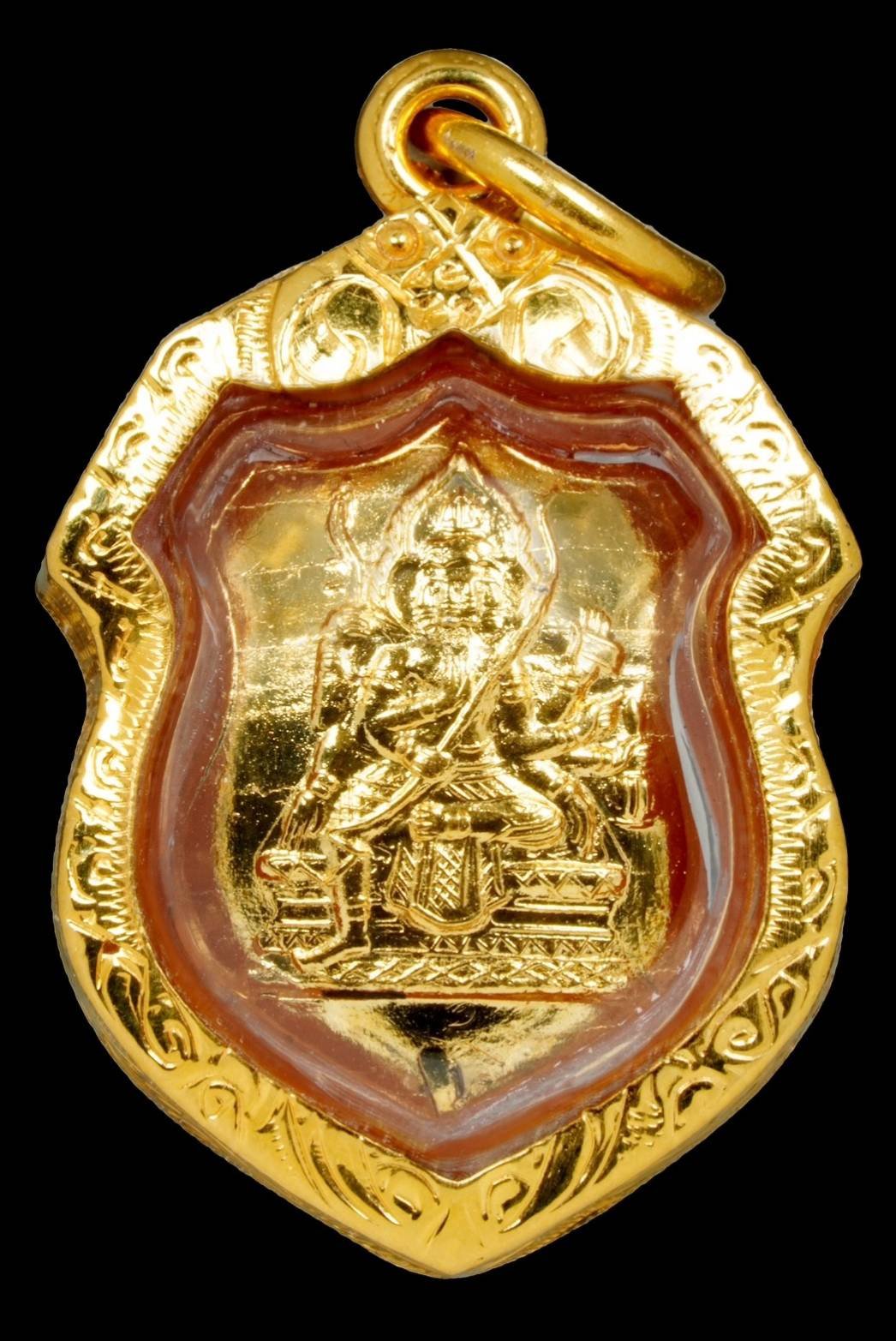 299121 เหรียญพระพรหม  โล่ห์เล็ก หลวงปู่สีห์  วัดสะแก เนื้อทองคำ ปี2519 จ.อยุธยา