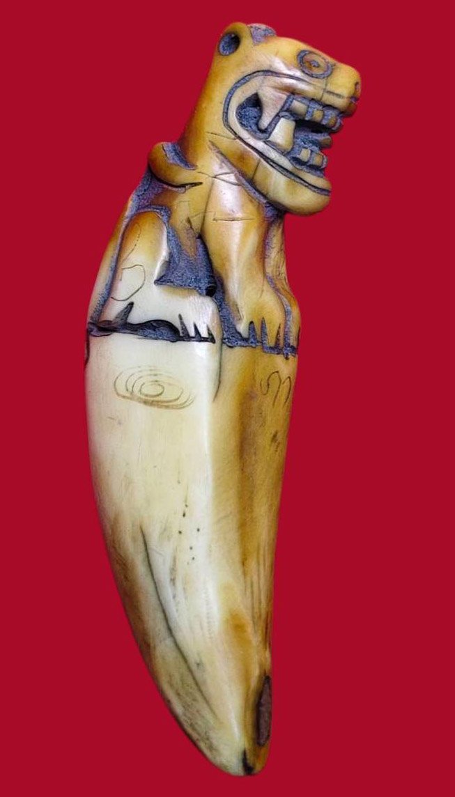 307121 เสือแกะ หลวงพ่อปาน  เนื้อเขี้ยว  พ.ศ. 2440-2454  วัดมงคลโคธาวาส (วัดบางเหี้ย)  จ.สมุทรปราการ 