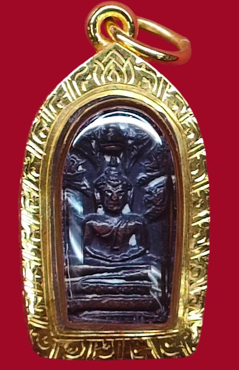 307137 พระนาคปรก หลวงพ่อกวยปลุกเสก  พิธีจตุรพิธพรชัย  พุทธศักราช 2517-2518  เนื้อทองแดงรมดำ  วัดรัตนชัย(จีน) จ.อยุธยา 