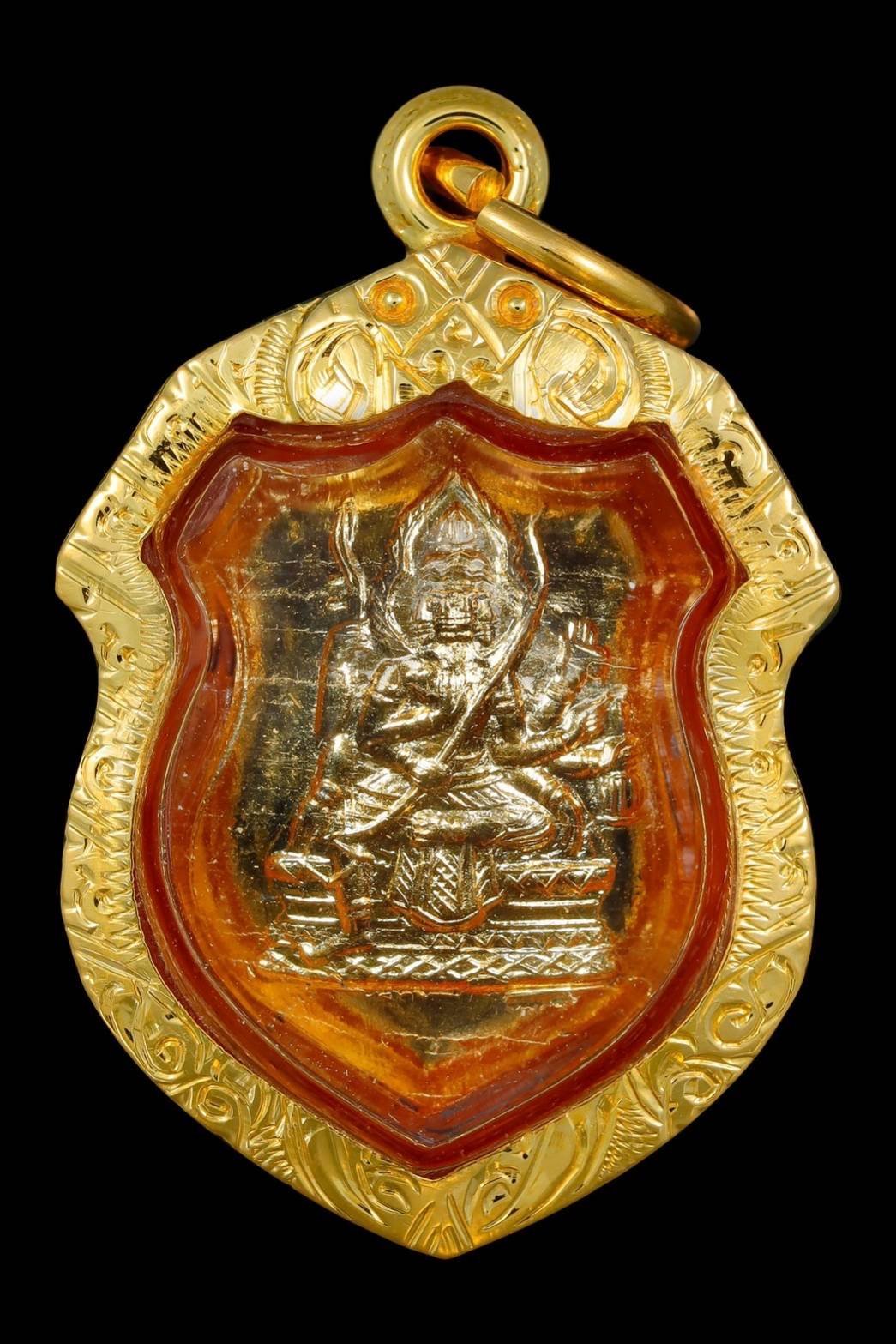 299170 เหรียญพระพรหมโล่ห์เล็ก  หลวงปู่สีห์ วัดสะแก  เนื้อทองคำ ปี2523  จ.อยุธยา