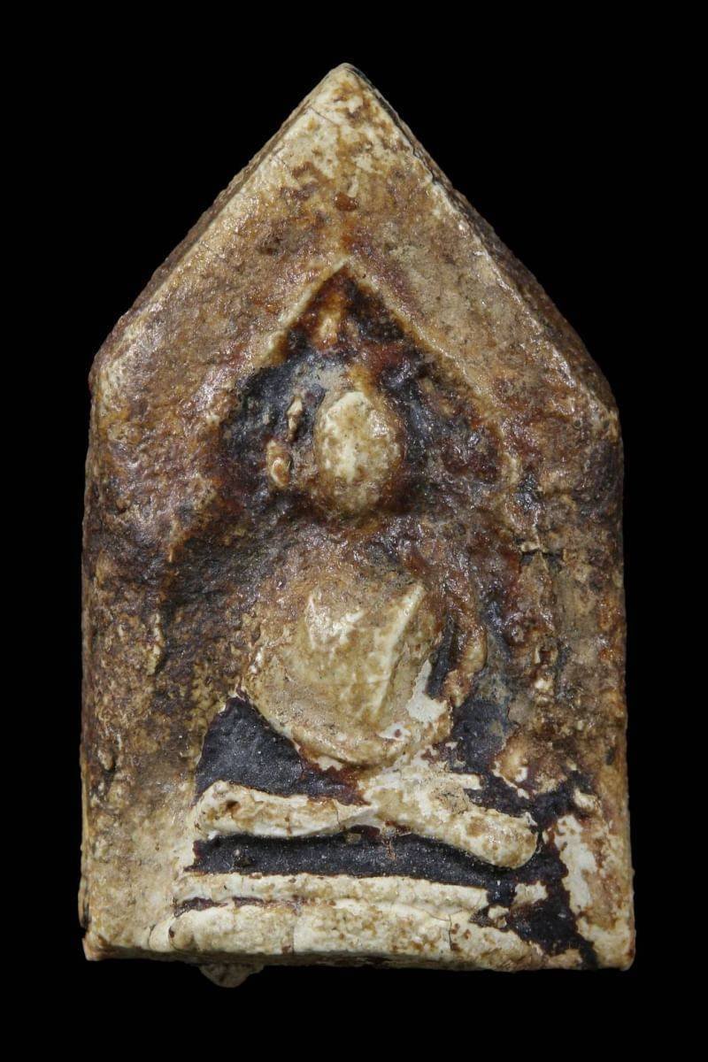 299194 พระผงหลวงปู่ภู วัดอินทร์ พิมพ์ห้าเหลี่ยม เนื้อผง จังหวัด กทม.