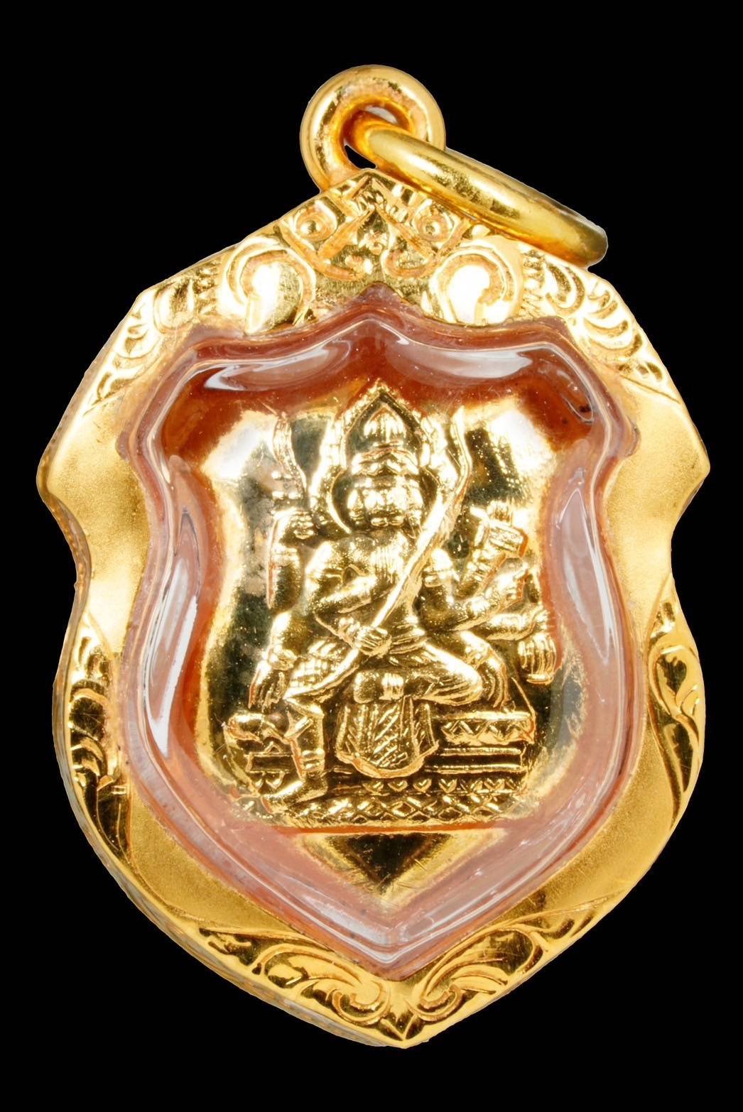 299235 เหรียญพระพรหม โล่ห์เล็ก  หลวงปู่สีห์ วัดสะแก  เนื้อทองคำ ปี2523  บล็อคแรก จ.อยุธยา 