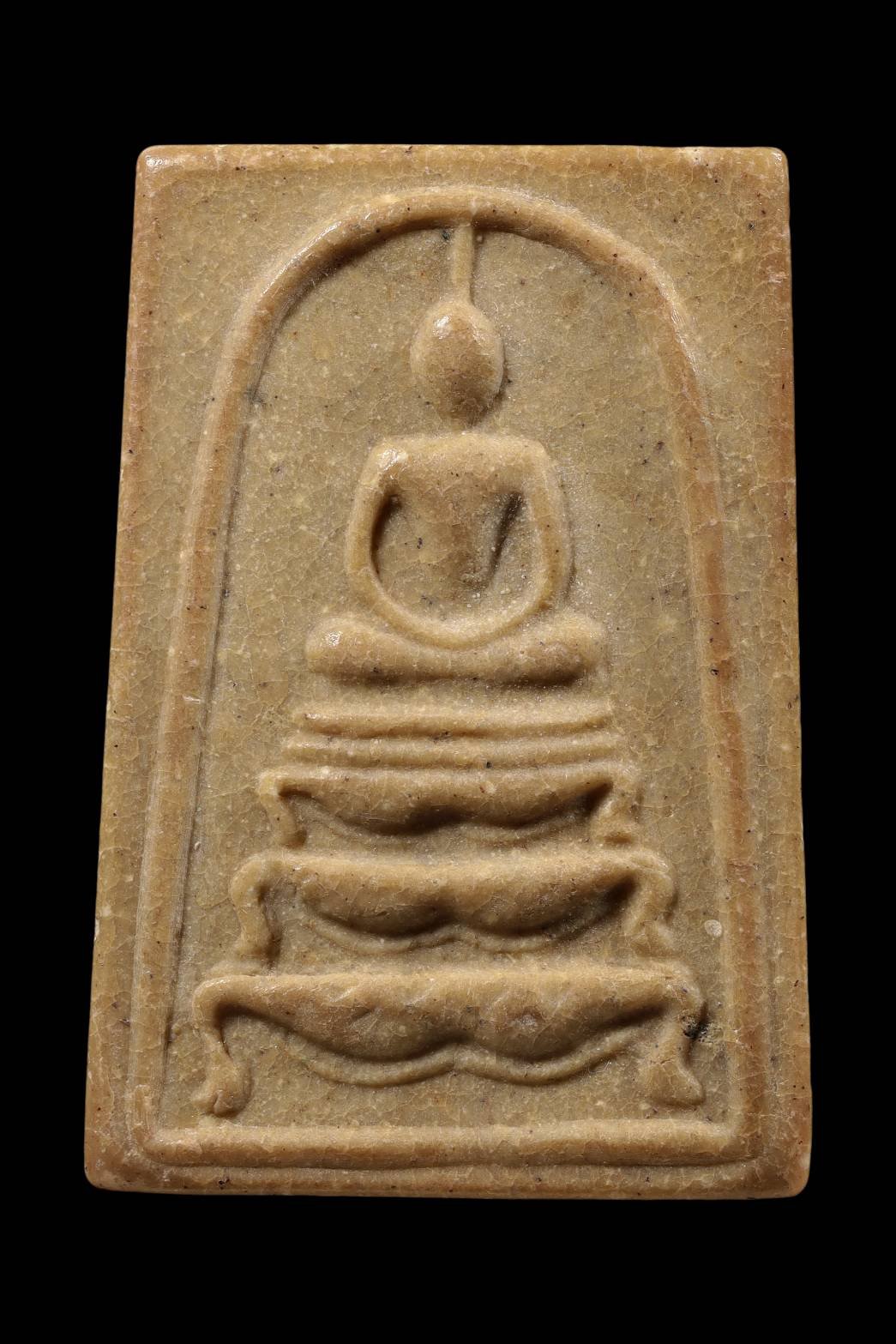 299312 สมเด็จฐานสิงห์ 3 ชั้น  ปี 2515 เนื้อน้ำมัน ล.พ.กวย วัดโฆสิตาราม จ.ชัยนาท