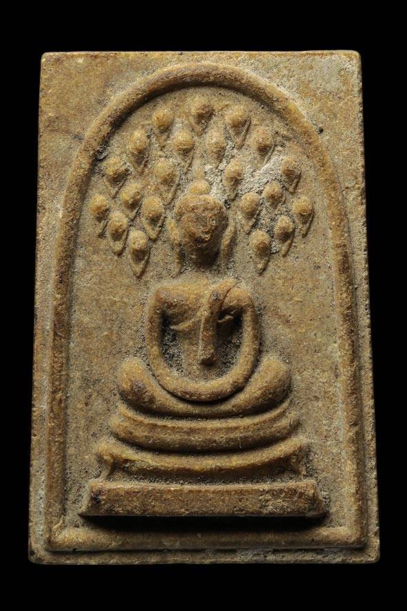 299362 พระสมเด็จปรกโพธิ์ เอวเล็ก หูบายศรี  เนื้อน้ำมัน ปี 2519 ล.พ.กวย วัดโฆสิตาราม  จ.ชัยนาท