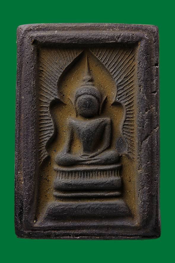 299766 พระแหวกม่าน พิมพ์อกใหญ่ ปี 2513-2518 (ถอดพิมพ์ปี2500) เนื้อผสมผงใบลาน ล.พ.กวย วัดโฆสิตาราม จ.ชัยนาท