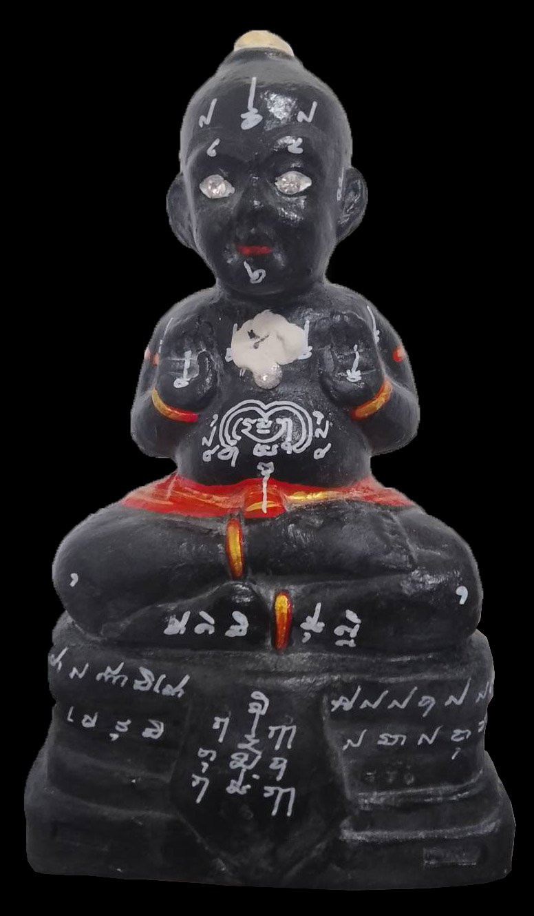 300004 กุมารทอง หลวงพ่อแย้ม  วัดสามง่าม จ.นครปฐม  รุ่นเจ้าทรัพย์  ปี2553 เนื้อดิน 7ป่าช้า