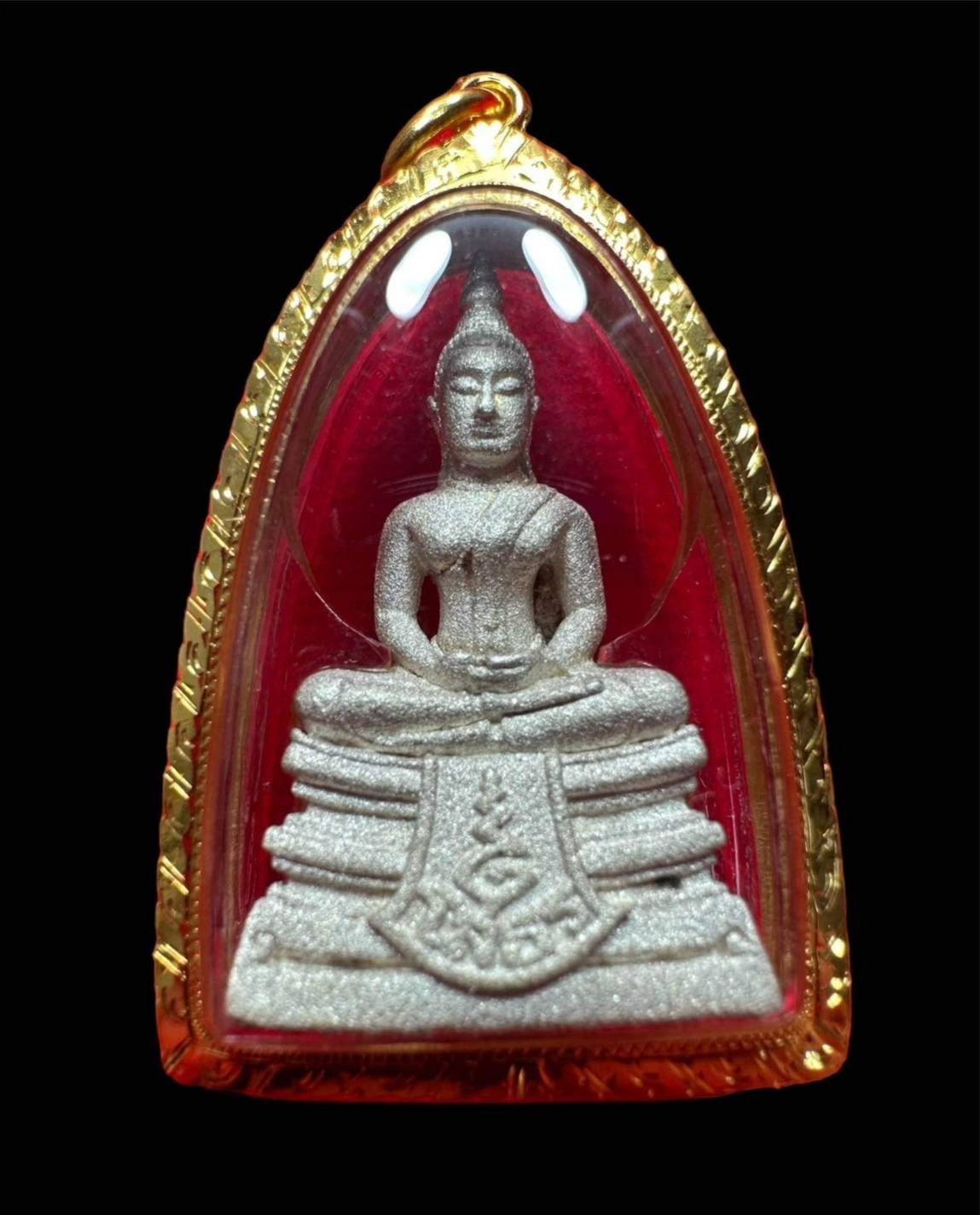 300099 หลวงพ่อโสธรปี 2538 รุ่น 80 ปีกรมตำรวจ เนื้อเงินพ่นทราย วัดโสธร จ.ฉะเชิงเทรา
