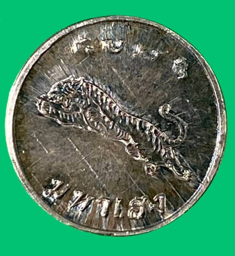 300188 เสือมหาเฮง หลวงพ่อสุด  ออกวัดโพรงอากาศ  เนื้อเงิน ปี2521  จ.ฉะเชิงเทรา 