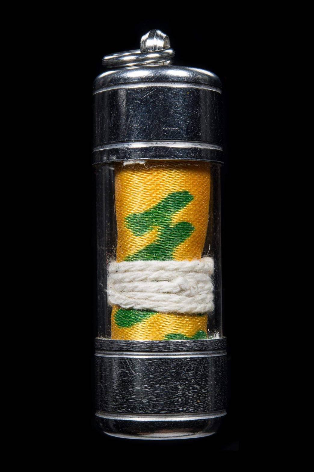 (296252)  ตะกรุดผ้ายันต์  ฟ้าประทานพร ไทยสงวน  เซียนแปะโรงสี  ปี 2520 จ.ปทุมธานี