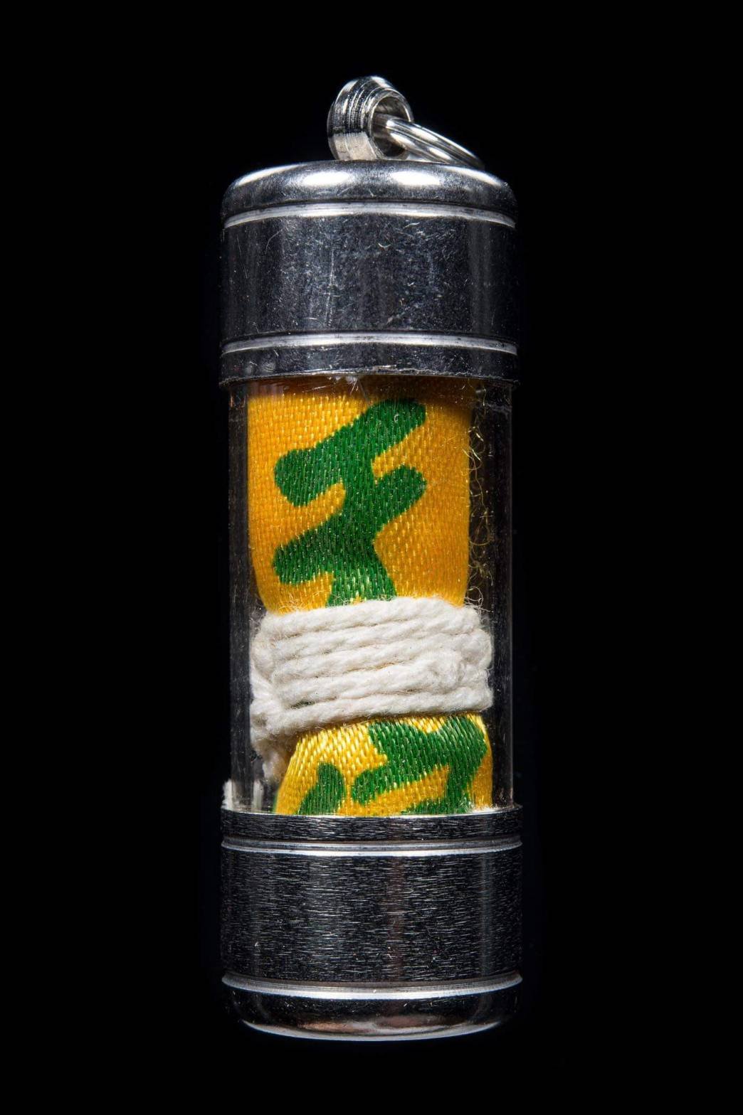 (296256)  ตะกรุดผ้ายันต์  ฟ้าประทานพร ไทยสงวน  เซียนแปะโรงสี  ปี 2520 จ.ปทุมธานี