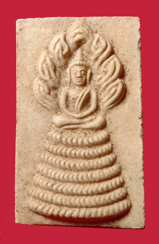 300401 สมเด็จนาคปรก ปี2515 เนื้อผงพุทธคุณ ล.พ.กวย วัดโฆสิตาราม จ.ชัยนาท