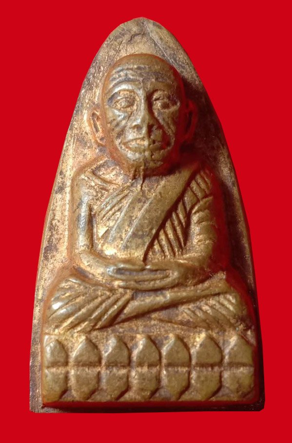 300436 หลวงปู่ทวดพิมพ์ใหญ่ หลังหนังสือ หน้าโบราณ ปี2508 วัดช้างให้ จังหวัดปัตตานี