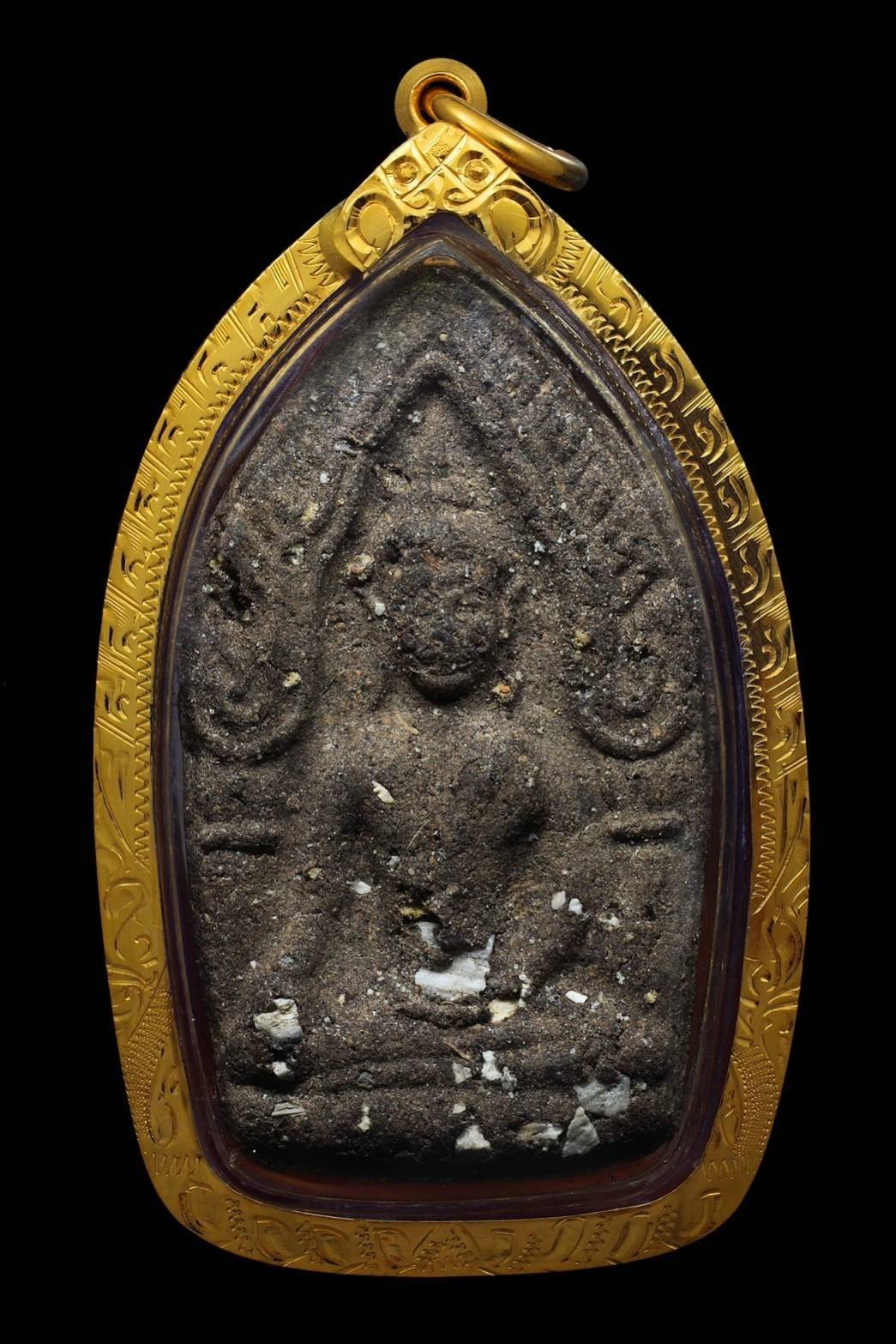 300447 ขุนแผน ป.1 มวลสารเก่า อ.เปล่ง บุญยืน เนื้อสีผึ้ง กาแลนำฤกษ์ ตะกรุดทองคำ จ.สุรินทร์ 