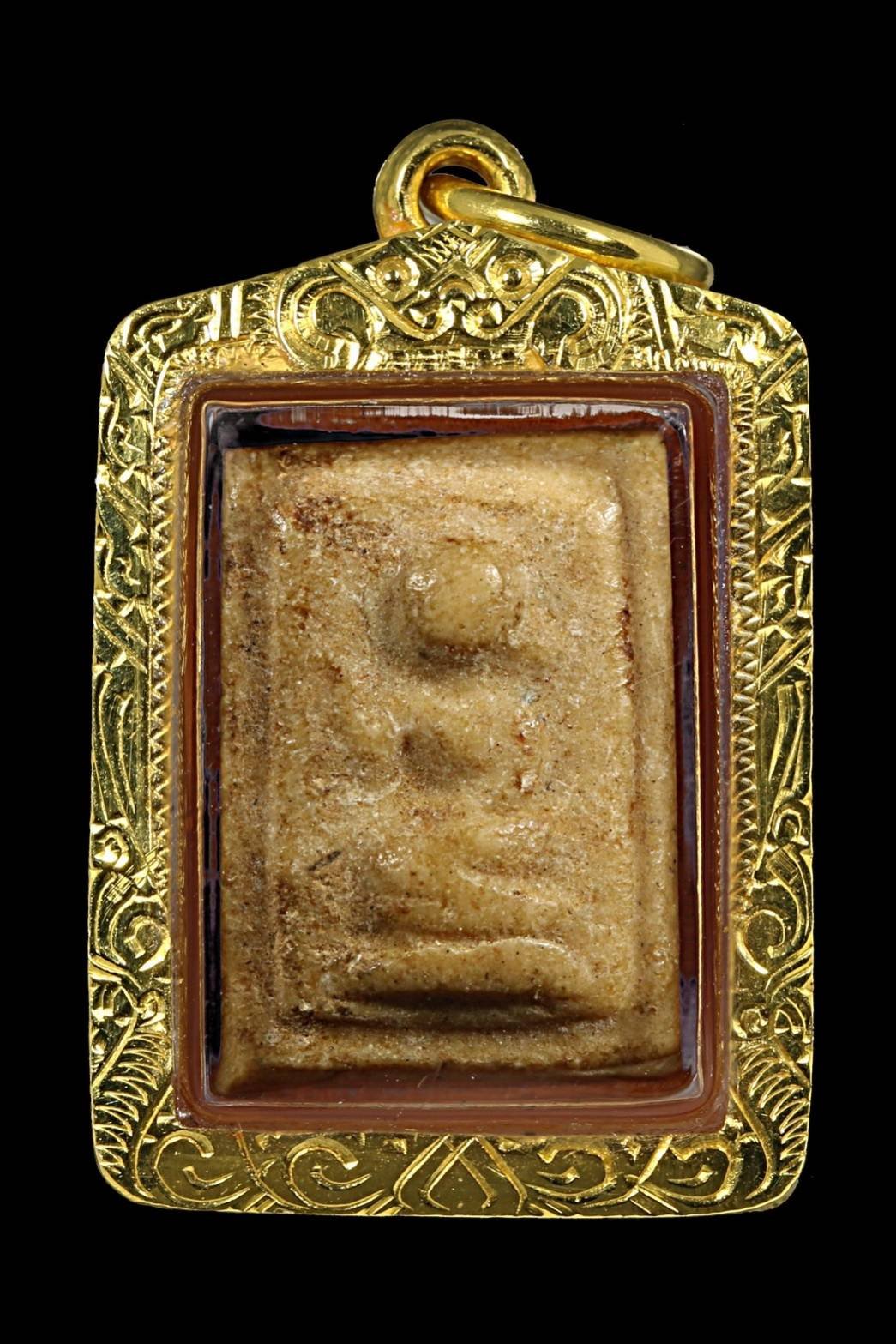 300494 นางกวักวัดมฤคทายวัน  พิมพ์เล็กหลังยันต์  พ.ศ 2466  จ.ประจวบคีรีขันธ์