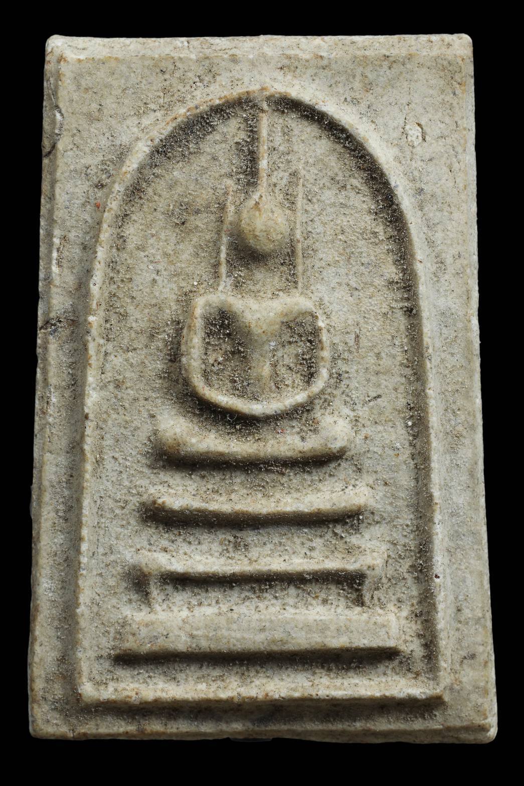  300704 สมเด็จหลวงปู่นาค วัดระฆัง พิมพ์ฐานสามชั้น หูบายศรี ปี 2515-17  เนื้อผง จังหวัด กทม.