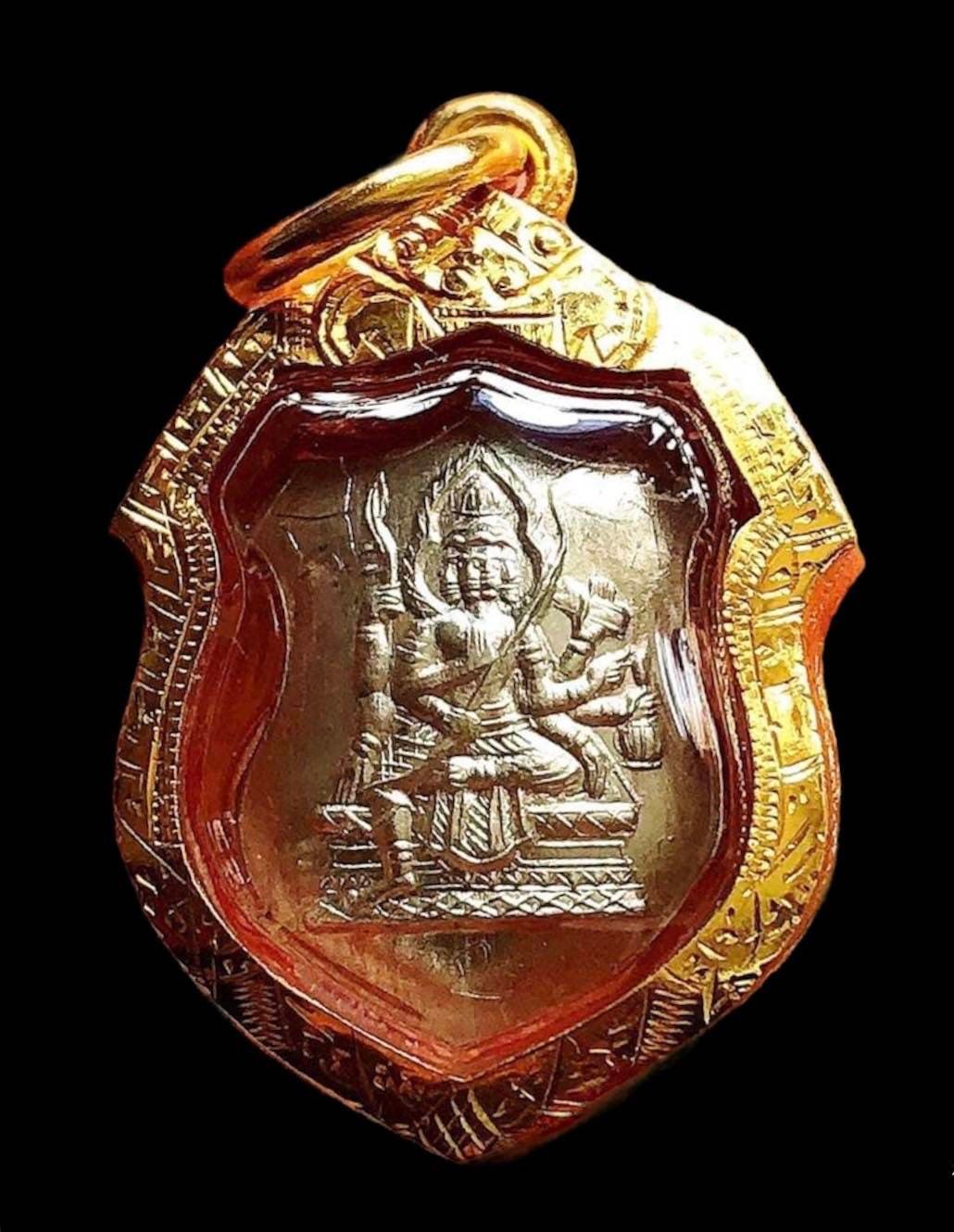 300908 เหรียญโล่ห์เล็ก  หลวงปู่สีห์ วัดสะแก  เนื้อเงิน บล็อคแรก  ปี2523 จ.อยุธยา