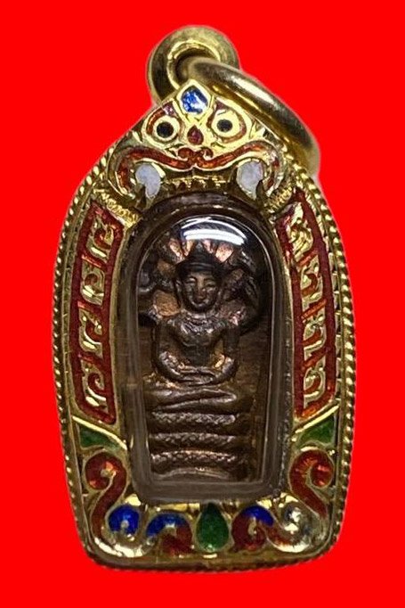 307295 หลวงปู่โต๊ะ วัดประดู่ฉิมพลี ปรกใบมะขาม  พิมพ์หลังยันต์นะ  ปี2521 เนื้อทองแดง กทม.