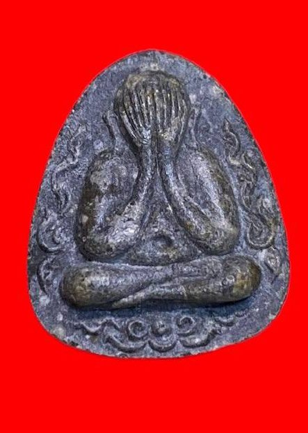 307298 หลวงปู่โต๊ะ วัดประดู่ฉิมพลี ปิดตาเงินล้าน  พิมพ์กนกข้าง วัดศาราคลืน  ปี2521 เนื้อใบลาน กทม.