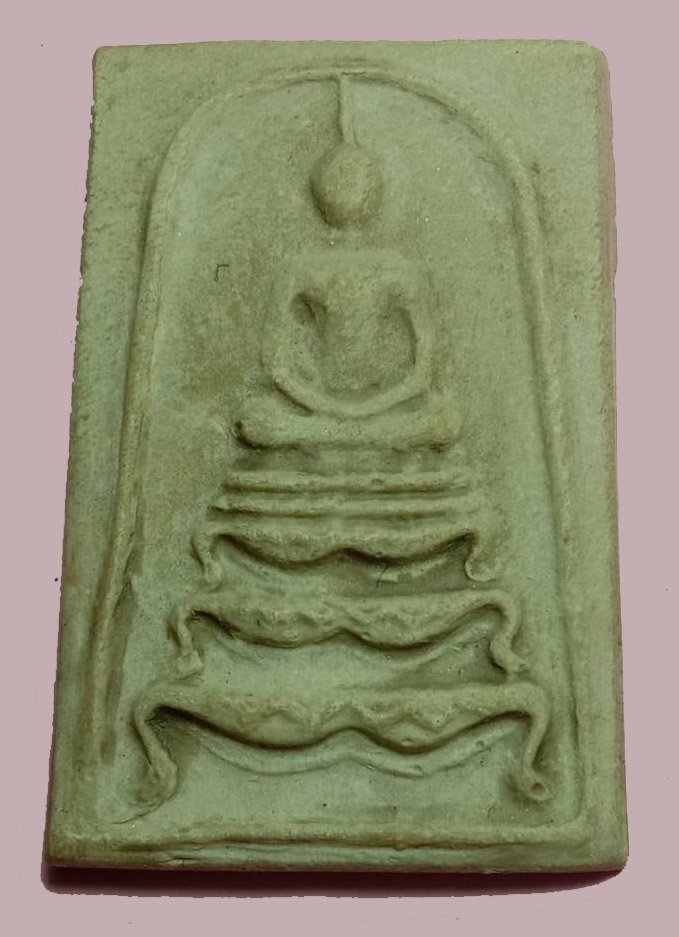 302178 พระสมเด็จฐานสิงห์ หลังปั้มตราวัด ปี2515 เนื้อน้ำมัน. ล.พ.กวย วัดโฆสิตาราม จ.ชัยนาท