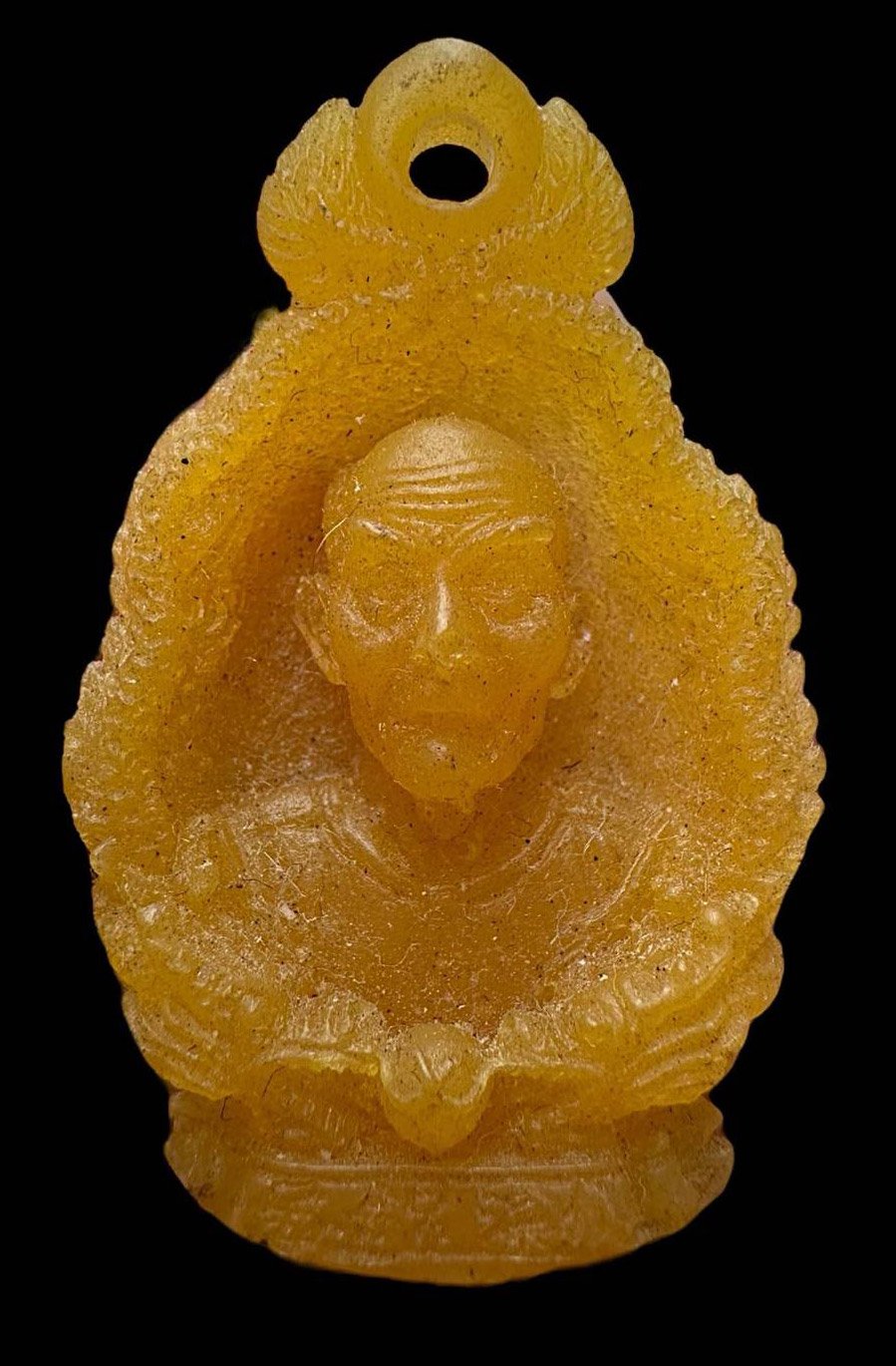 302855 เรซิ่นมังกรคู่  เซียนแปะโรงสี  ปี2523 สีสับปะรด จ.ปทุมธานี  