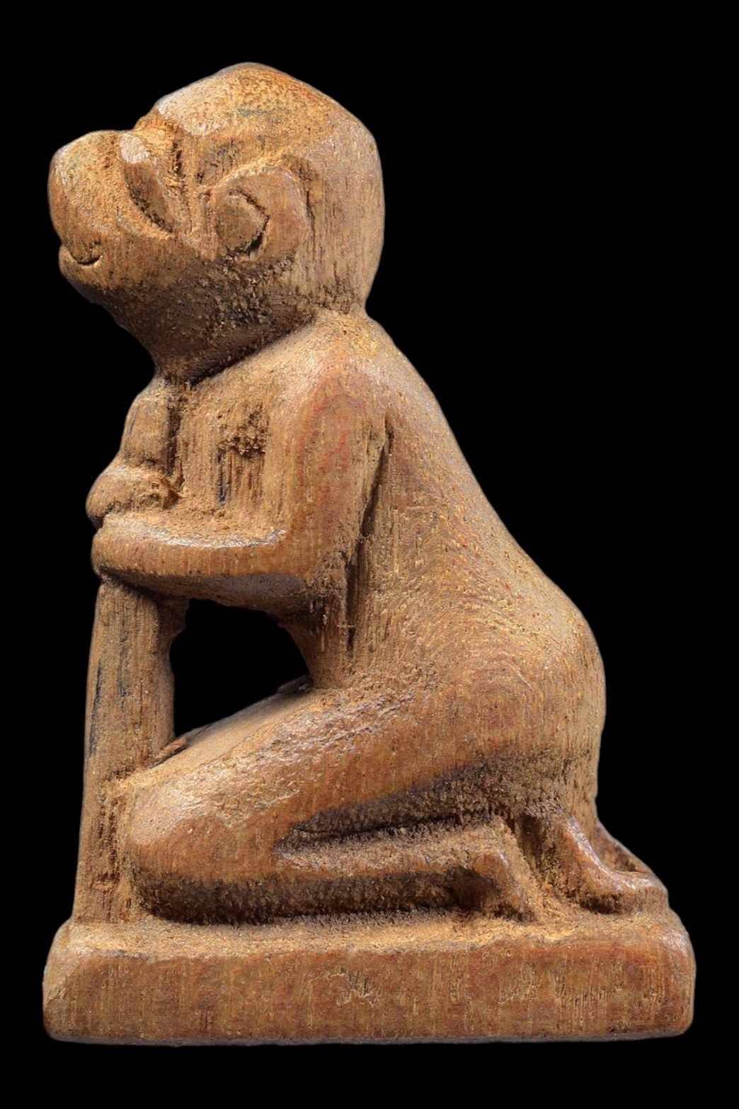 302921 ลิงหลวงปู่ดิ่ง วัดบางวัว  จ.ฉะเชิงเทรา  สร้างราว ปี2480-2495  เนื้อไม้แกะ