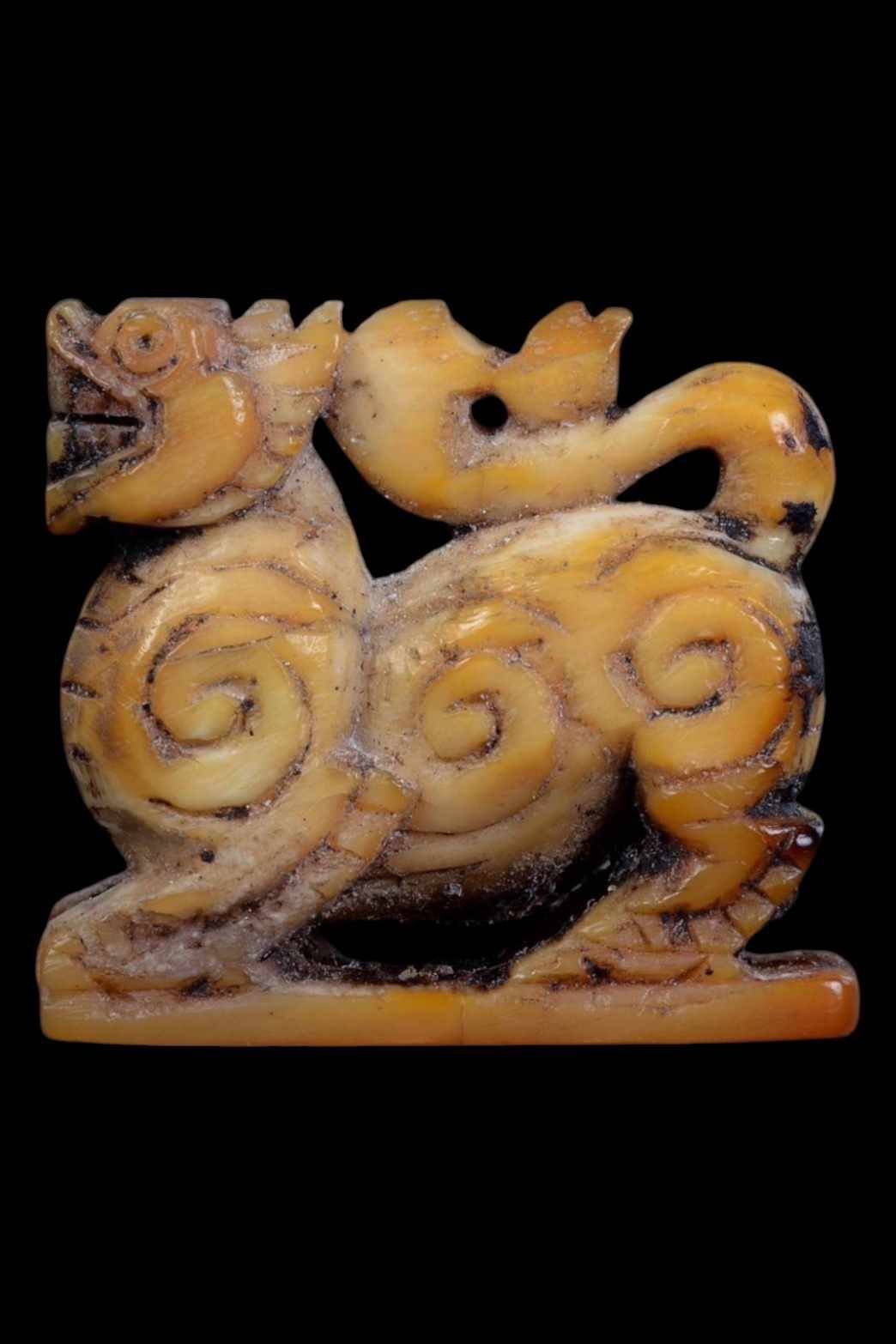 302925 สิงห์หลวงพ่อเดิม  วัดหนองโพ จ.นครสวรรค์ สร้างราวปี 2470-2494  เนื้องาแกะ