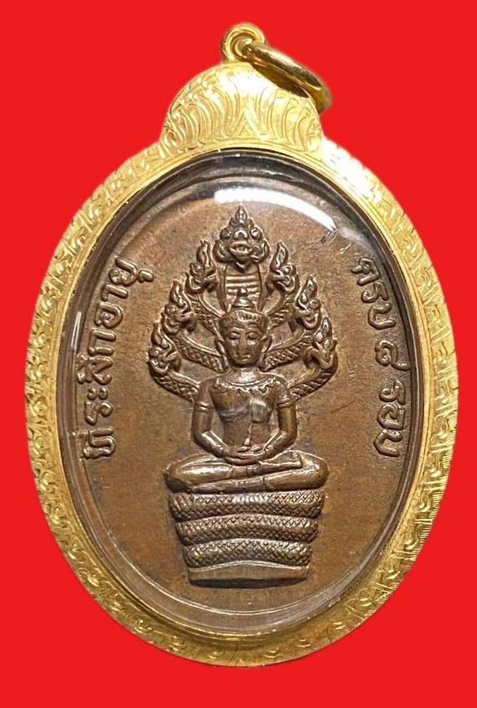 308728 หลวงปู่ทิม วัดละหารไร่  ปรก8รอบ พิมพ์อุใหญ่  ปี2518 เนื้อทองแดง  จ.ระยอง